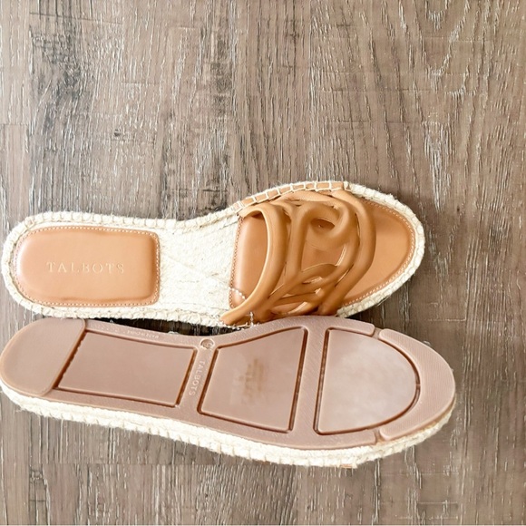 Talbots ILYSSA LINKS NAPPA ESPADRILLE SLIDES 9M Material: 100% Leather - Picture 6 of 6